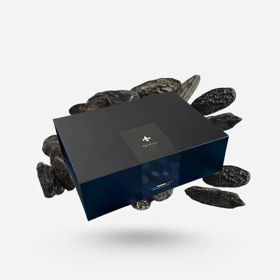 Coffret cadeau artisanal parfum Tonka Opulence.