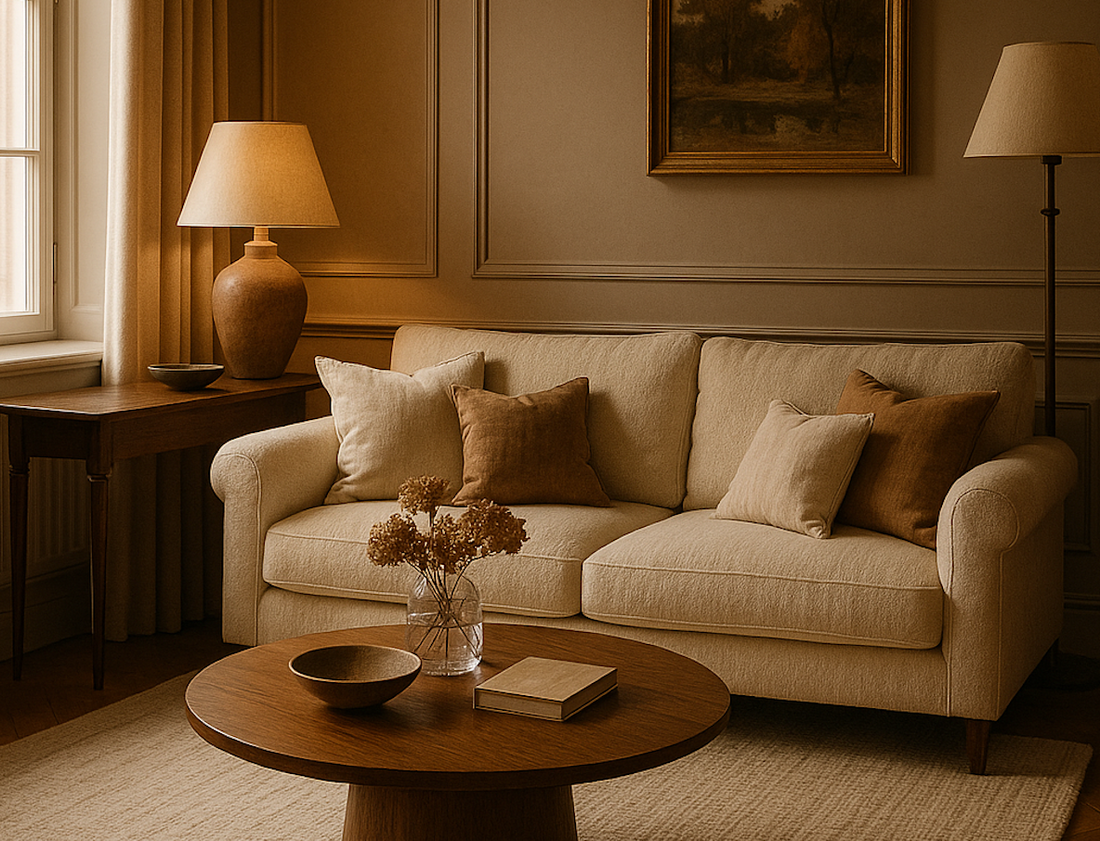 Intérieur de maison élégant et parfumé avec un spray d'ambiance et diffuseur à bâtonnets.