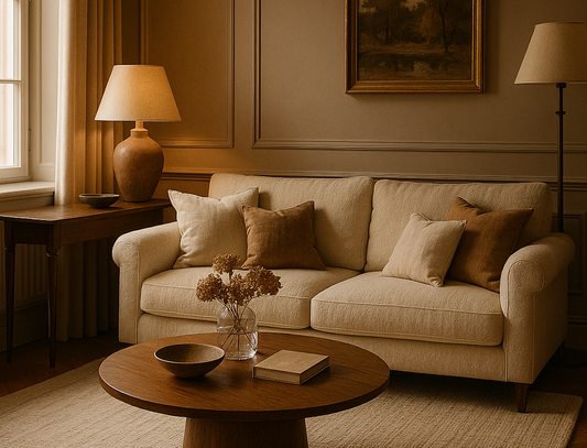 Intérieur de maison élégant et parfumé avec un spray d'ambiance et diffuseur à bâtonnets.