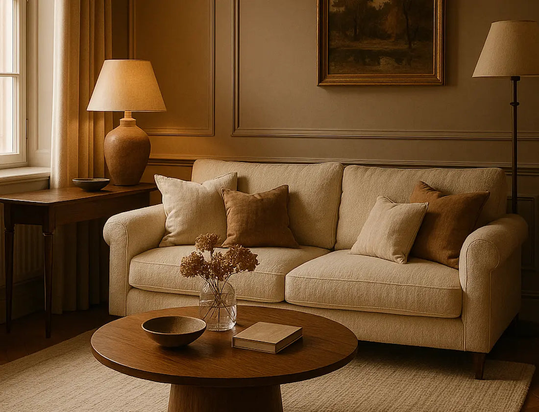 Intérieur de maison élégant et parfumé avec un spray d'ambiance et diffuseur à bâtonnets.