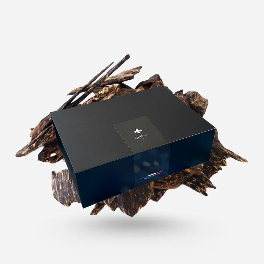 Coffret cadeau pour maison parfumé à l'Oud Opulence.