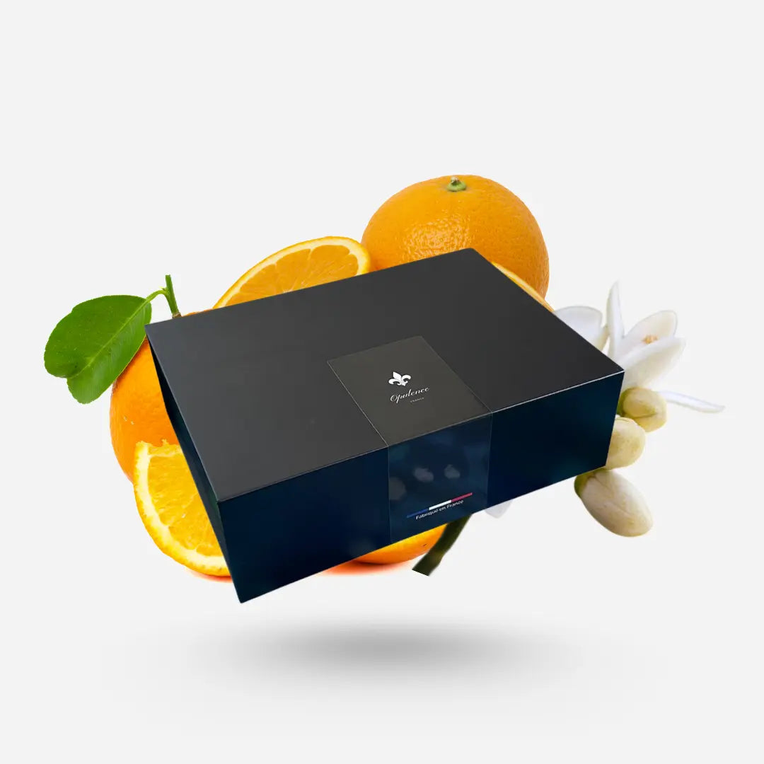 Coffret cadeau de luxe maison parfum Fleur d'Oranger Opulence.