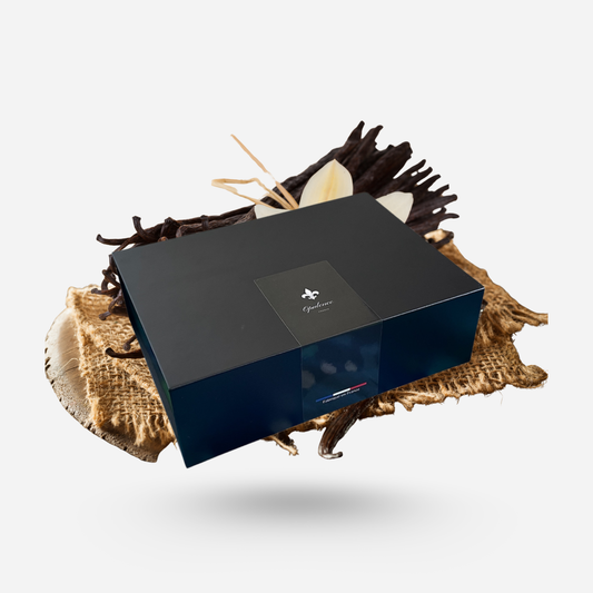 Coffret cadeau maison parfumé à la Vanille Ambrée Opulence.