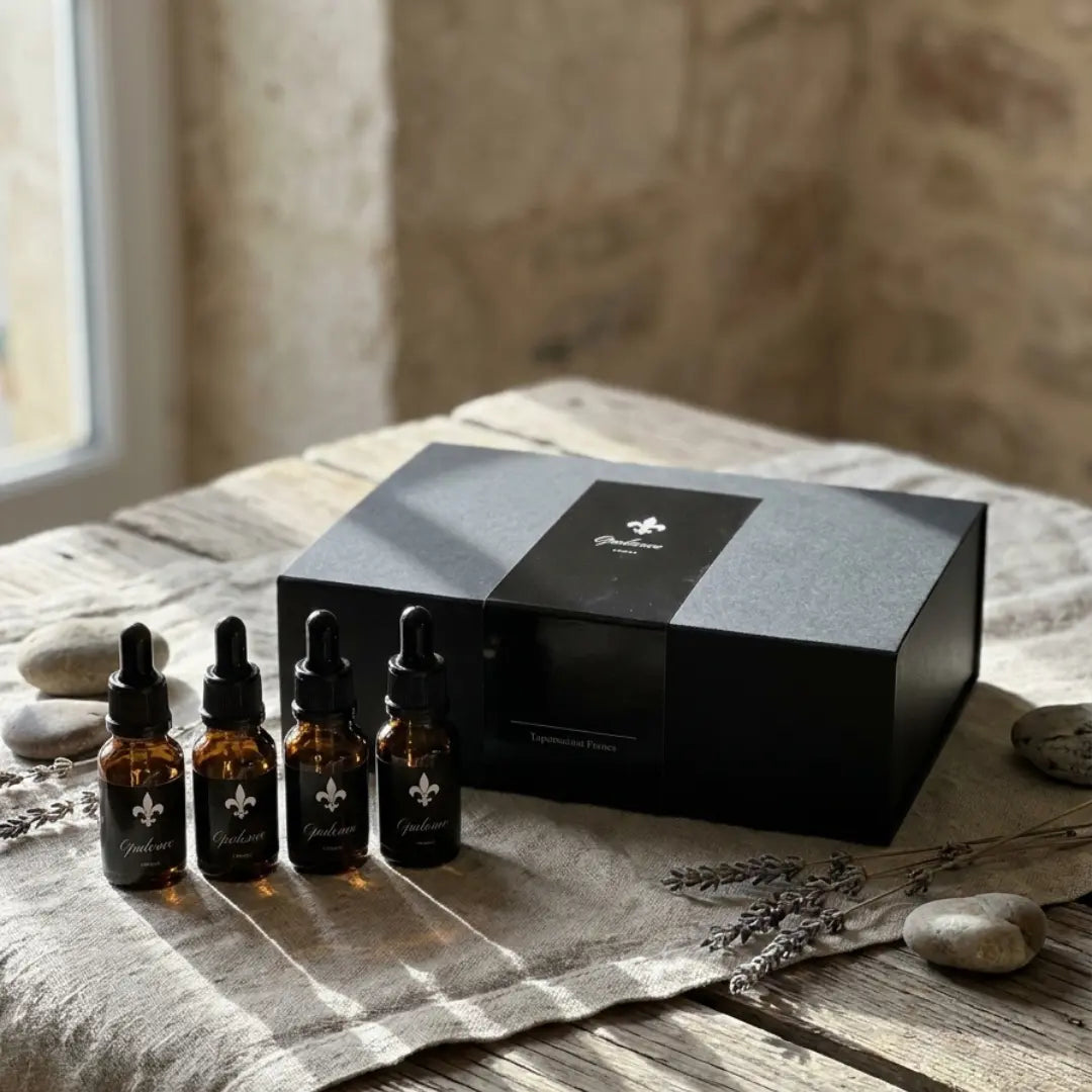 Cadeau homme découverte huiles à barbe parfumées Opulence 15ml.