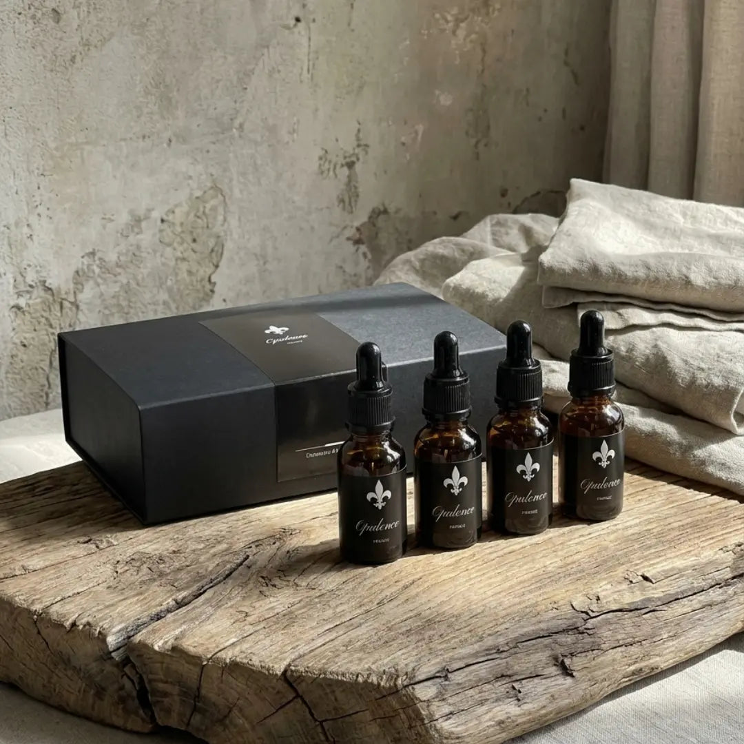 Idée cadeau homme originale coffret barbe découverte huiles parfumées Opulence 15ml.