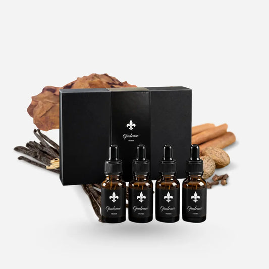Coffret cadeau homme découverte huiles à barbe artisanales 15ml Opulence.