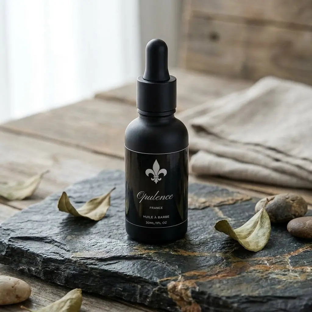Huile à barbe naturelle et hydratante 30ml Opulence.