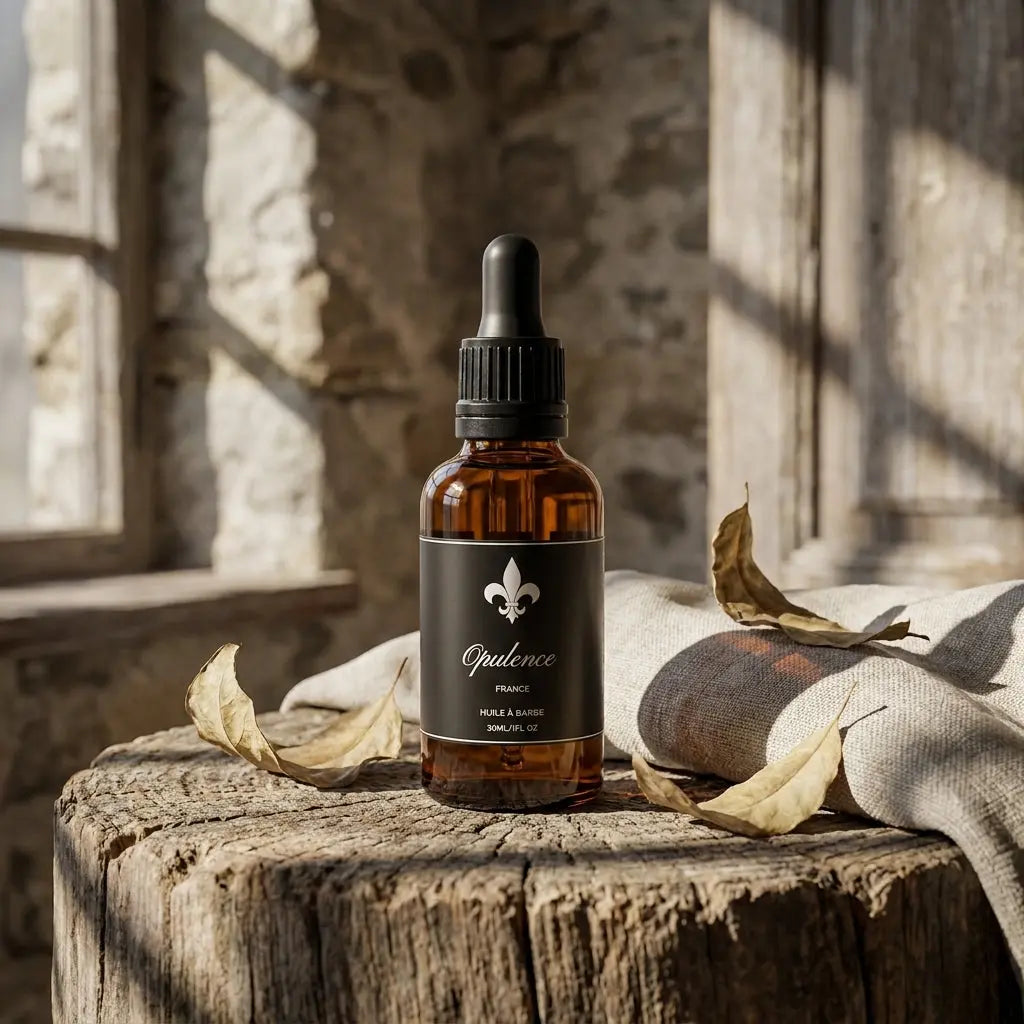 Huile à barbe naturelle premium Opulence 50ml.