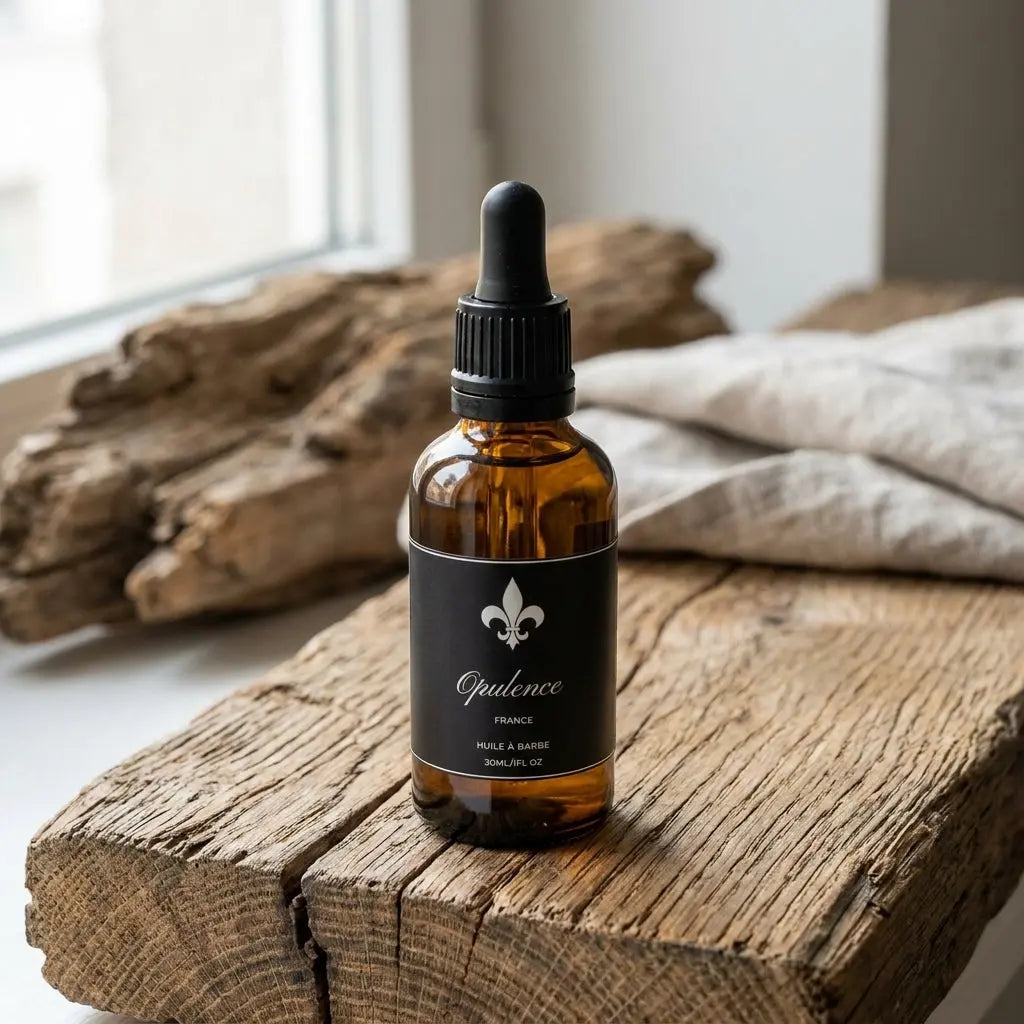 Huile à barbe naturelle premium et hydratante Opulence 50ml.