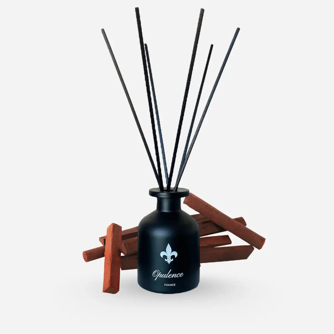 Diffuseur de parfum à bâtonnets Opulence au parfum Bois de Santal 100ml.