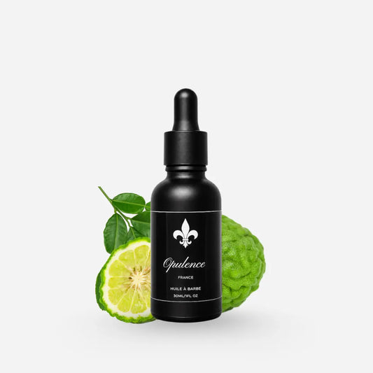 huile à barbe naturelle hydratante Opulence parfum bergamote de Sicile 30ml.