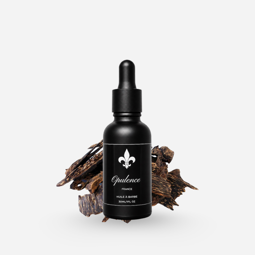 Huile à barbe naturelle, adoucissante et hydratante parfum Oud Opulence 30ml.