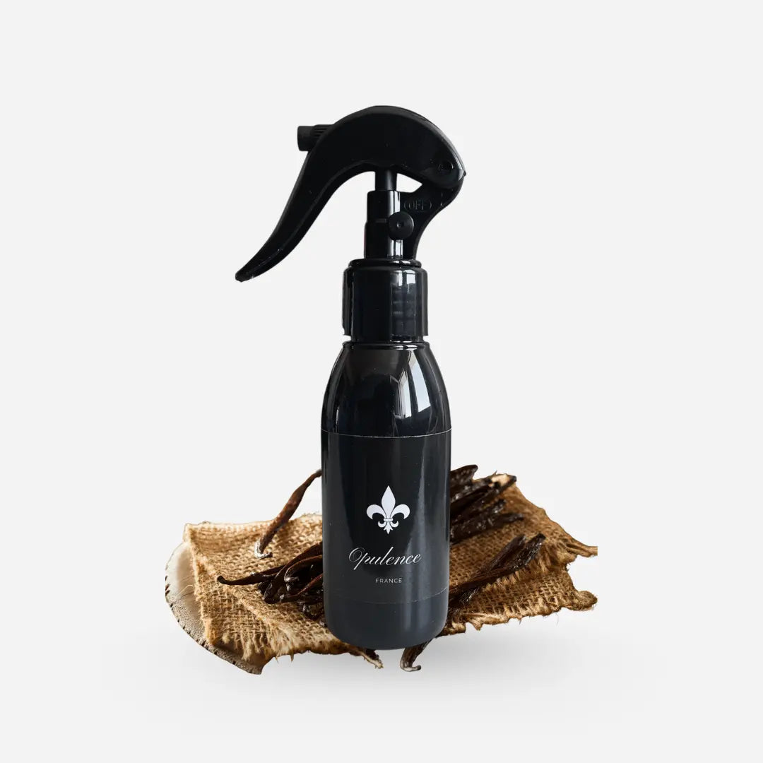 Parfum d'intérieur de luxe Vanille Ambrée intérieur maison et voiture Opulence 100ml.