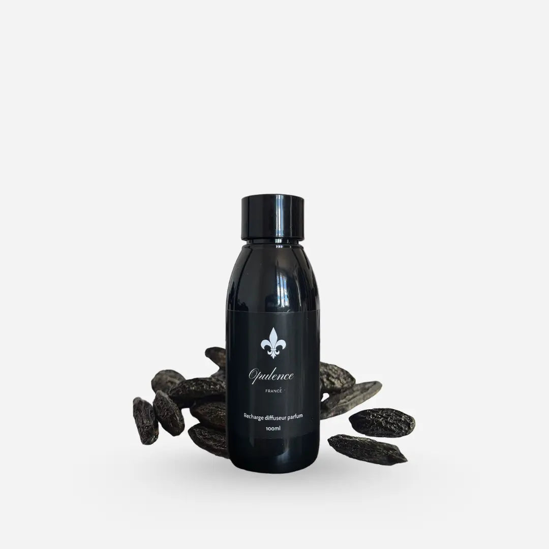 Recharge de parfum de luxe diffuseur à bâtonnets Tonka 100ml Opulence.